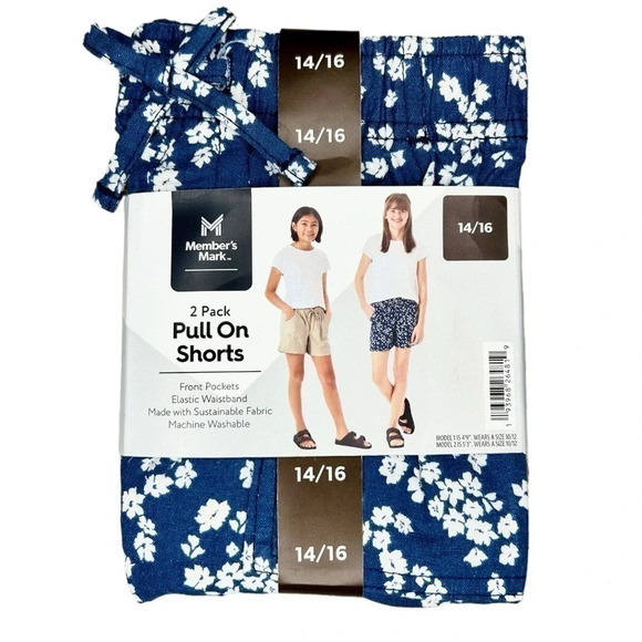 NEW Girls Pull on Shorts 2 Pack Size 6, 7/8, 10/12 & 14/16 - Picture 6 of 7